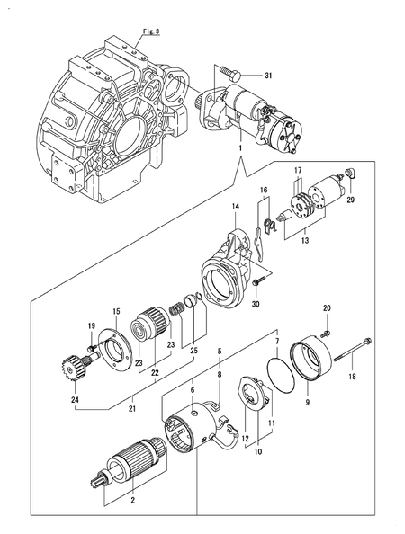 STARTING MOTOR (4TNV106-GGEHC)