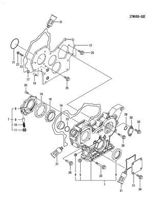GEAR HOUSING (3TNV88-DSA3) GEAR HOUSING (3TNV88-DSA3)