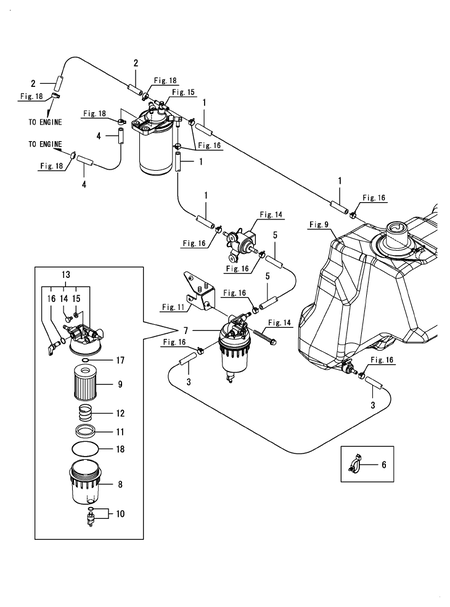 FUEL PUMP & HOSE(B20)(ID) (YM357A)
