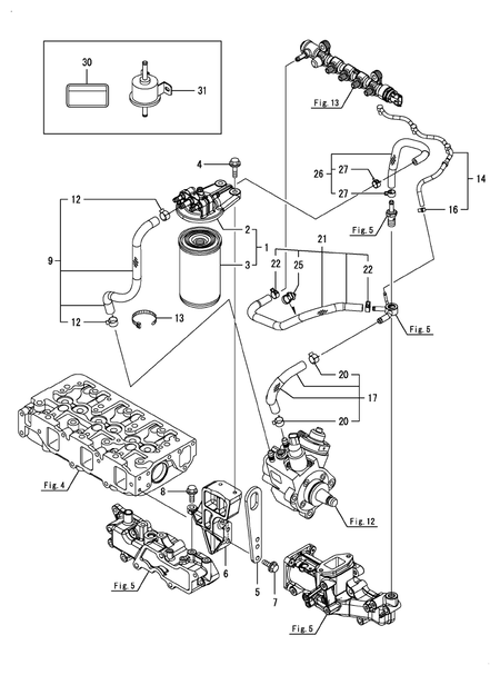 FUEL PIPE (3TNV88C-DTR2) FUEL PIPE (3TNV88C-DTR2)