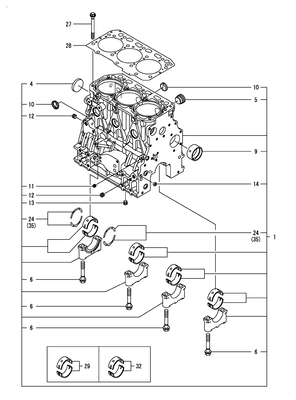 CYLINDER BLOCK (3TNV88C-DKW) CYLINDER BLOCK (3TNV88C-DKW)