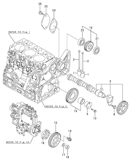 CAMSHAFT & DRIVING GEAR (3TNV70-ASA)
