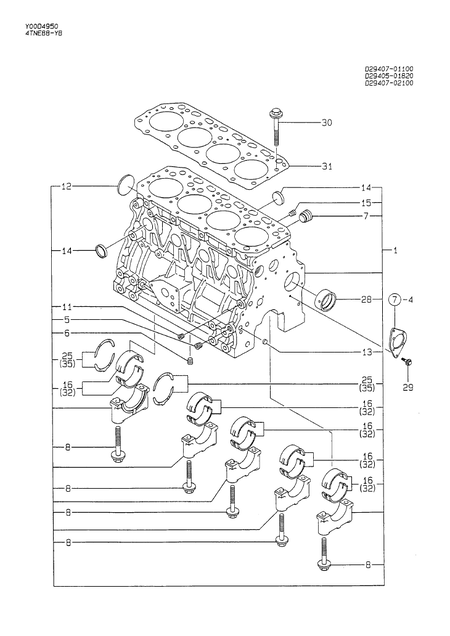 CYLINDER BLOCK (4TNE88-YB)