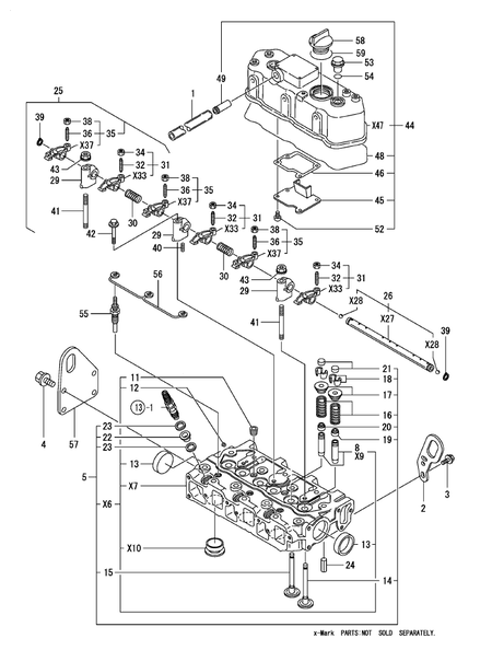 CYLINDER HEAD & BONNET (3TNE74-ENSR3)