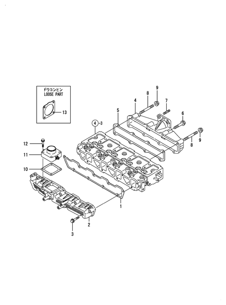 SUCTION & EXHAUST MANIFOLD (4TNE92-HRJ)