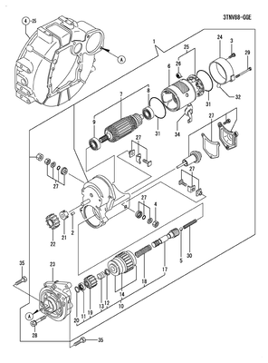 STARTER MOTOR (3TNV88-DSA3)