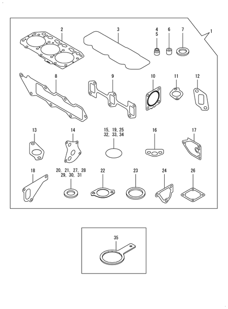 GASKET SET & TOOL (3TNV88F-ESHYB)