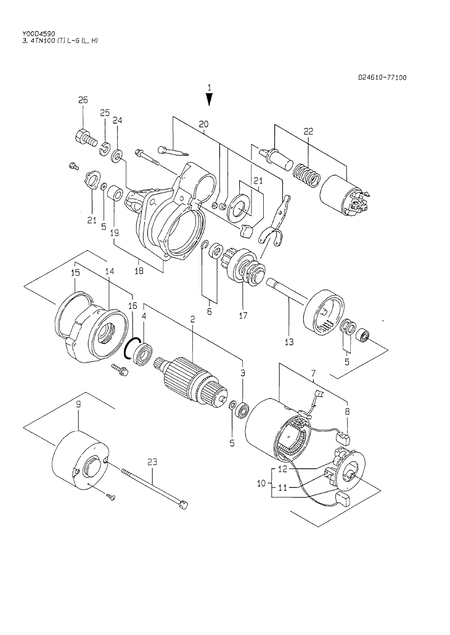 STARTING MOTOR (4TN100L-GL) STARTING MOTOR (4TN100L-GL)