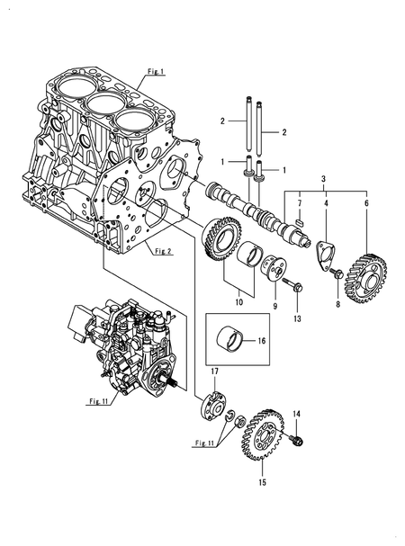 CAMSHAFT & DRIVING GEAR (3TNV88F-EPTB3)