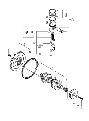 CRANKSHAFT & PISTON (3TNM74F-SACVS)