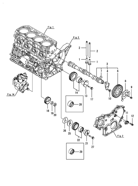 CAMSHAFT & DRIVING GEAR (4TNV86CT-DTR)