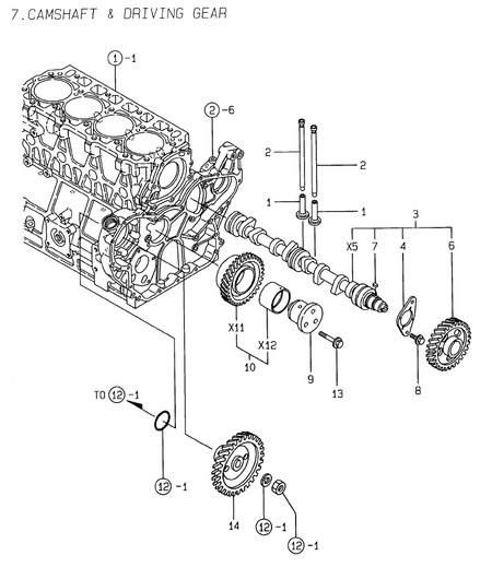 CAMSHAFT & DRIVING GEAR (4TNE106-GE)