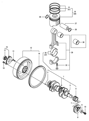 CRANKSHAFT & PISTON (3TNV88F-EPMT) CRANKSHAFT & PISTON (3TNV88F-EPMT)