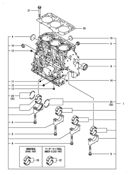 CYLINDER BLOCK (3TNV88C-DSA)