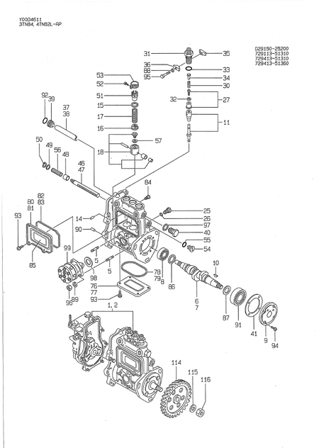 FUEL INJECTION PUMP (4TN82L-RP)