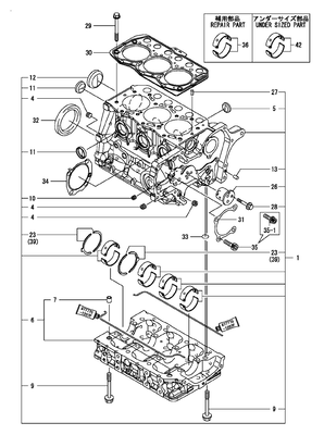 CYLINDER BLOCK (3TNM68-HGE) CYLINDER BLOCK (3TNM68-HGE)