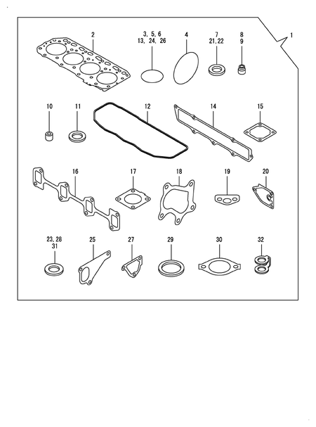 GASKET SET (4TNV84T-BGGES)