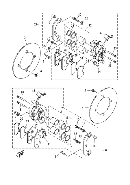 FRONT BRAKE CALIPER(GMP) (YU700GMP)