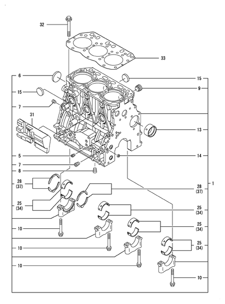 CYLINDER BLOCK (3TNV84T-GKL)
