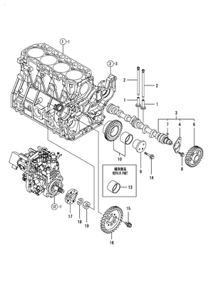 CAMSHAFT & DRIVING GEAR (4TNV98-ZGGE) CAMSHAFT & DRIVING GEAR (4TNV98-ZGGE)