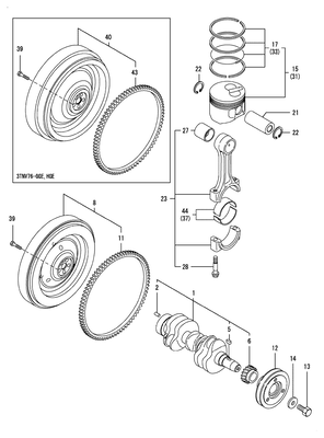 CRANKSHAFT & PISTON (3TNV76-HGE) CRANKSHAFT & PISTON (3TNV76-HGE)