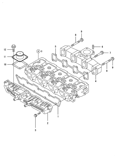 SUCTION & EXHAUST MANIFOLD (4TNE98-BNMHT)