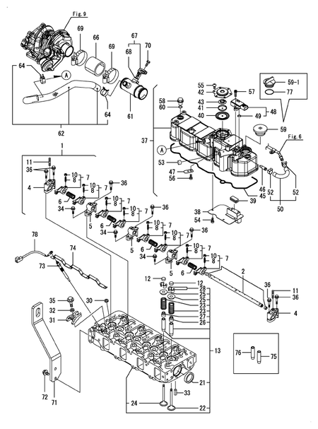 CYLINDER HEAD & BONNET (4TNV86CT-DTR)