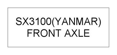 FRONT AXLE (SX3100(YANMAR))