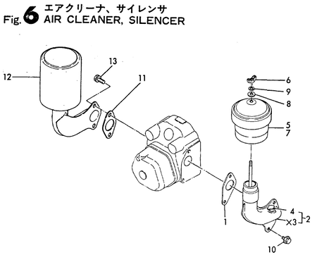 AIR CLEANER.SILENCER (TS60-GSK) AIR CLEANER.SILENCER (TS60-GSK)