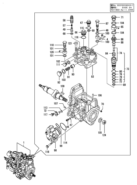 FUEL INJECTION PUMP(INNER PARTS) (4TNV88-PNS)