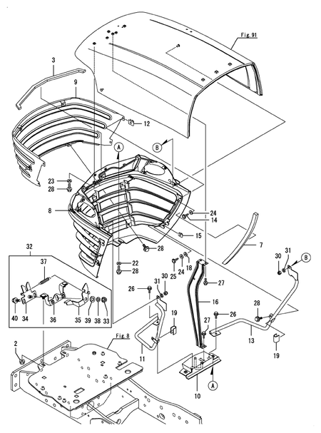 FRONT GRILLE (EX3200(CCY))
