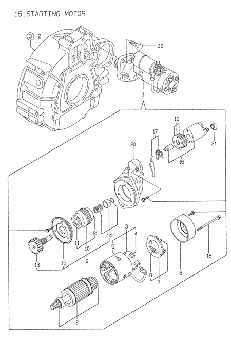 STARTING MOTOR (4TNE98-SA)