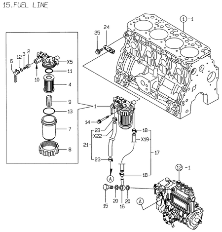 FUEL LINE (4TNE88-ELAN)