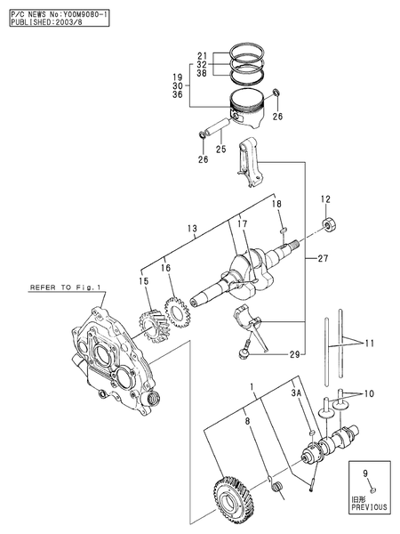 CRANKSHAFT,PISTON & CAMSHAFT (YEU2400)