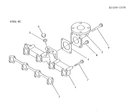 EXHAUST MANIFOLD (4T95LT-NC) EXHAUST MANIFOLD (4T95LT-NC)